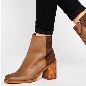 ASOS EAGLE EYED Suede Ankle Boots in Brown/Tan